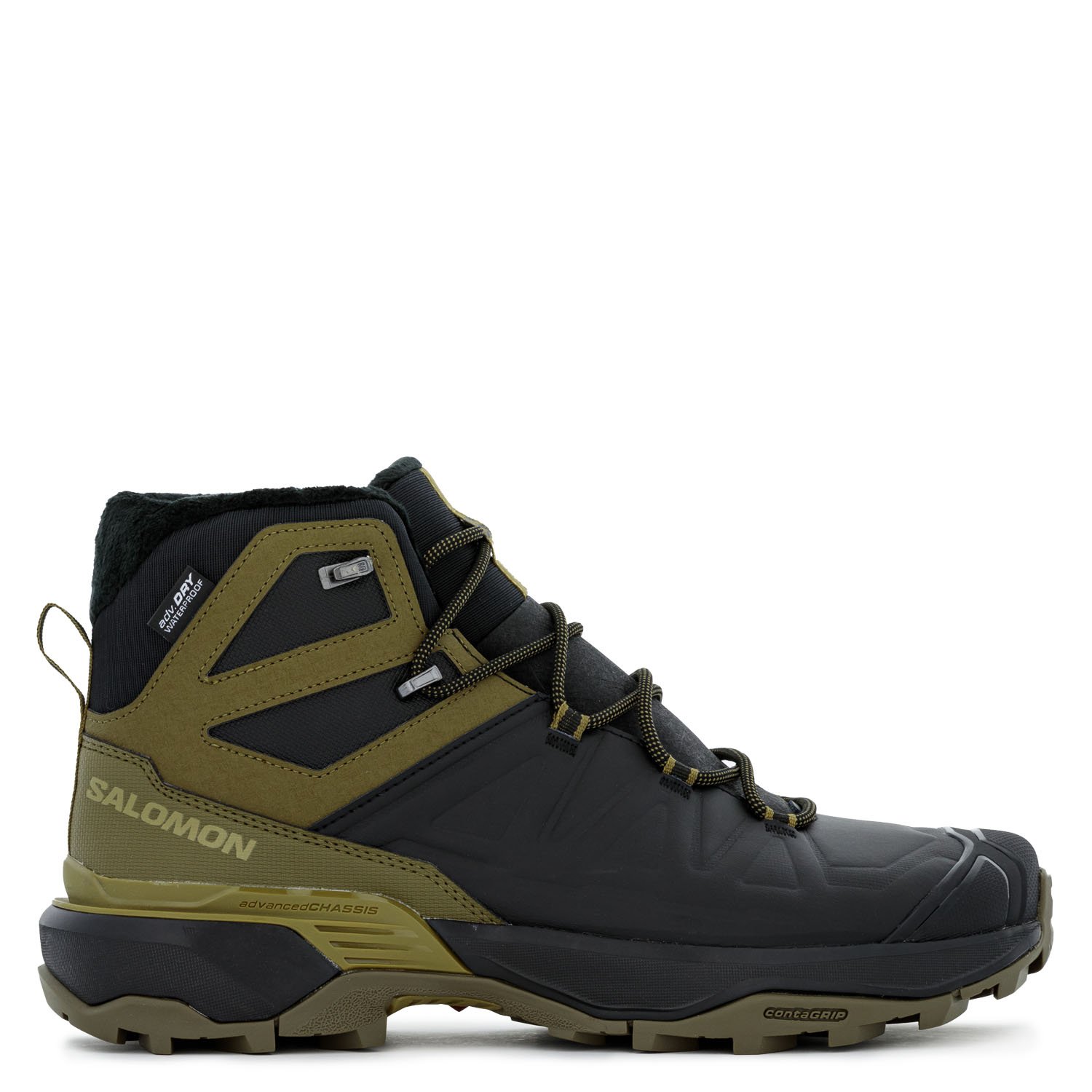 БотинкимужскиеSALOMONXUltraSnowpilotWpBlack/MilitaryOlive/GothicOlive