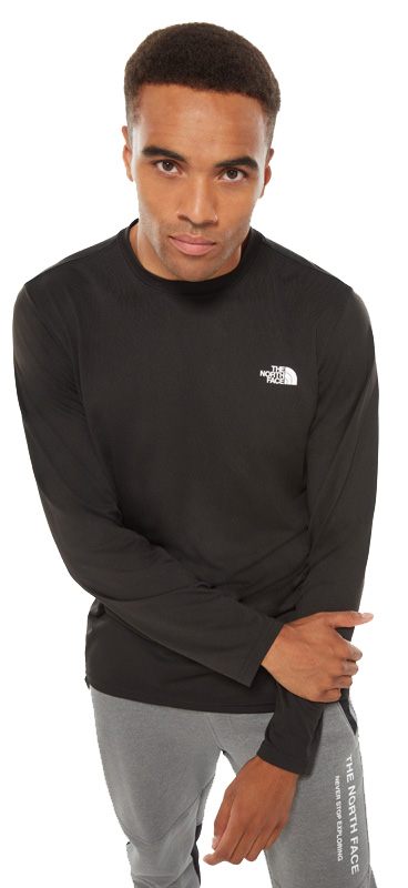 Футболка для активного отдыха The North Face Reaxion Amp L/S Crew Tnf Black