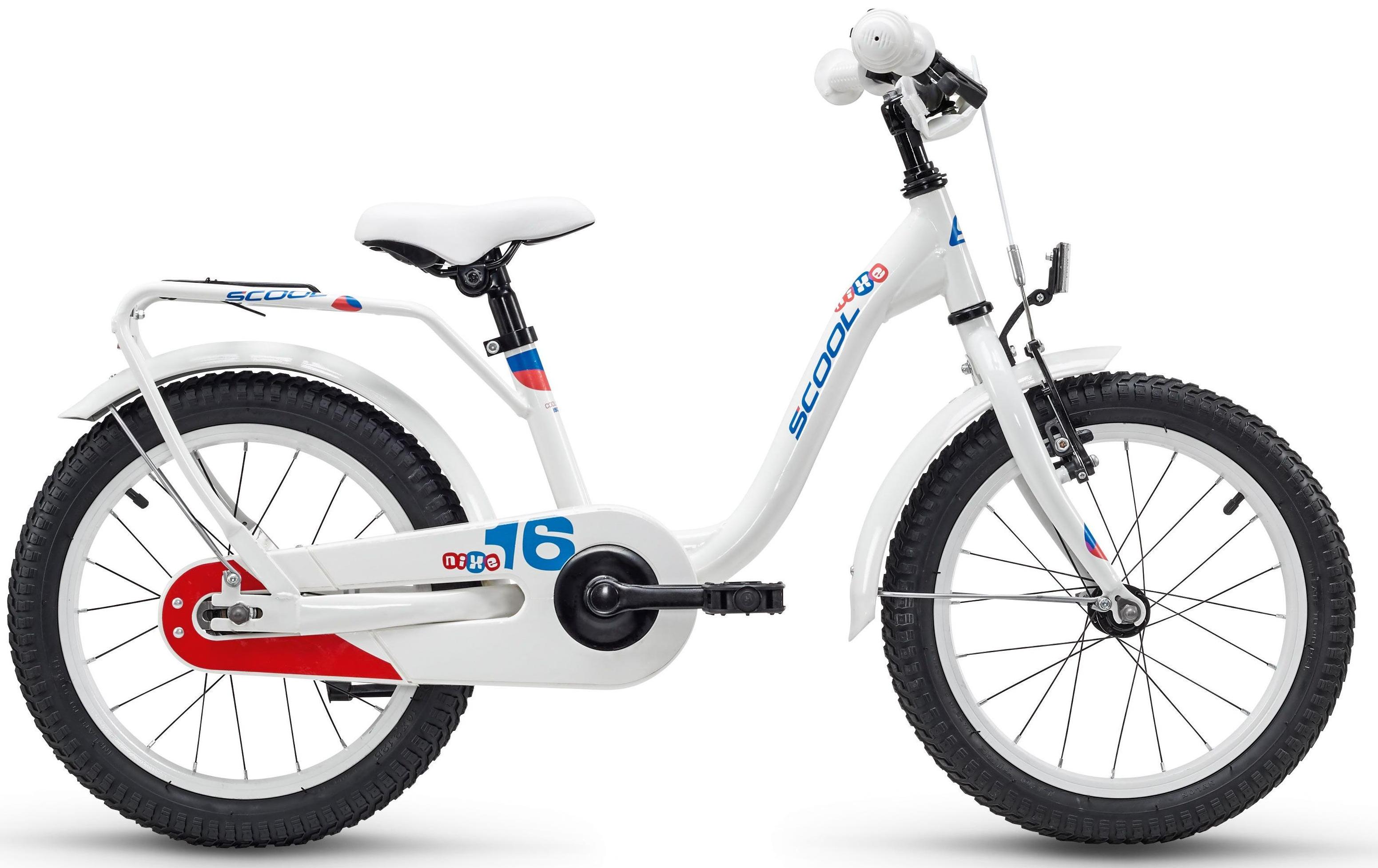 

Велосипед Scool Nixe Steel 16 2018 White/blue/red