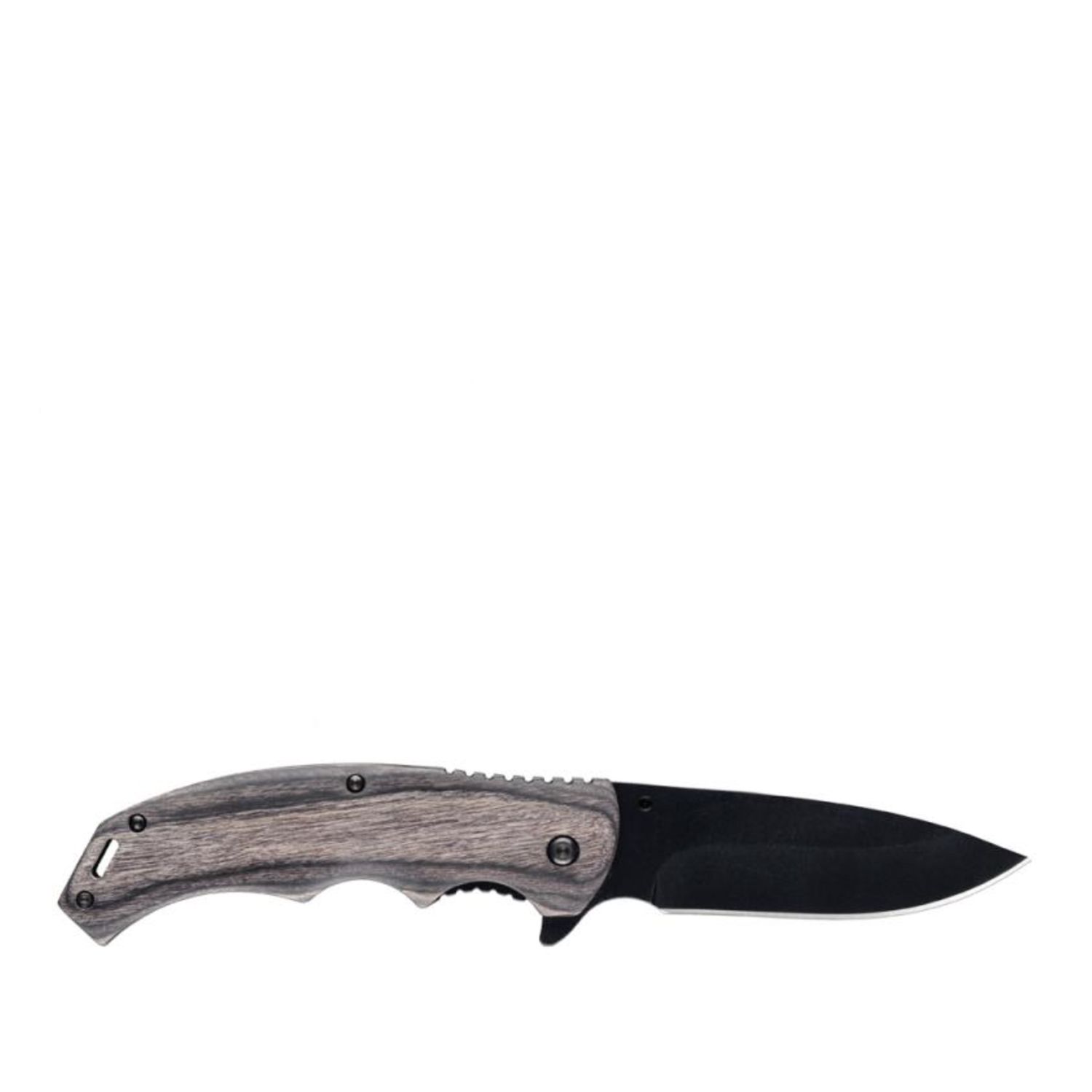 Нож Stinger Knives 120 мм рукоять дерево/сталь Чёрный/Серый
