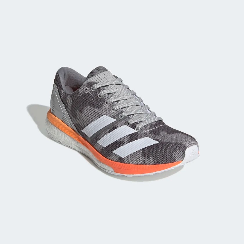 Марафонки Adidas 2019-20 Adizero Boston 8 W Grey Two/Cloud White/Hi-Res  Coral - купить в КАНТе