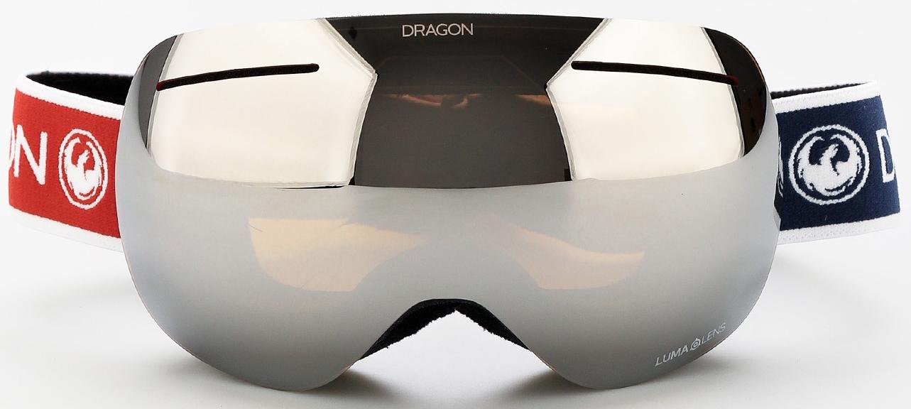 Очки горнолыжные Dragon X1 Designer With Silver Ion Flash Blue