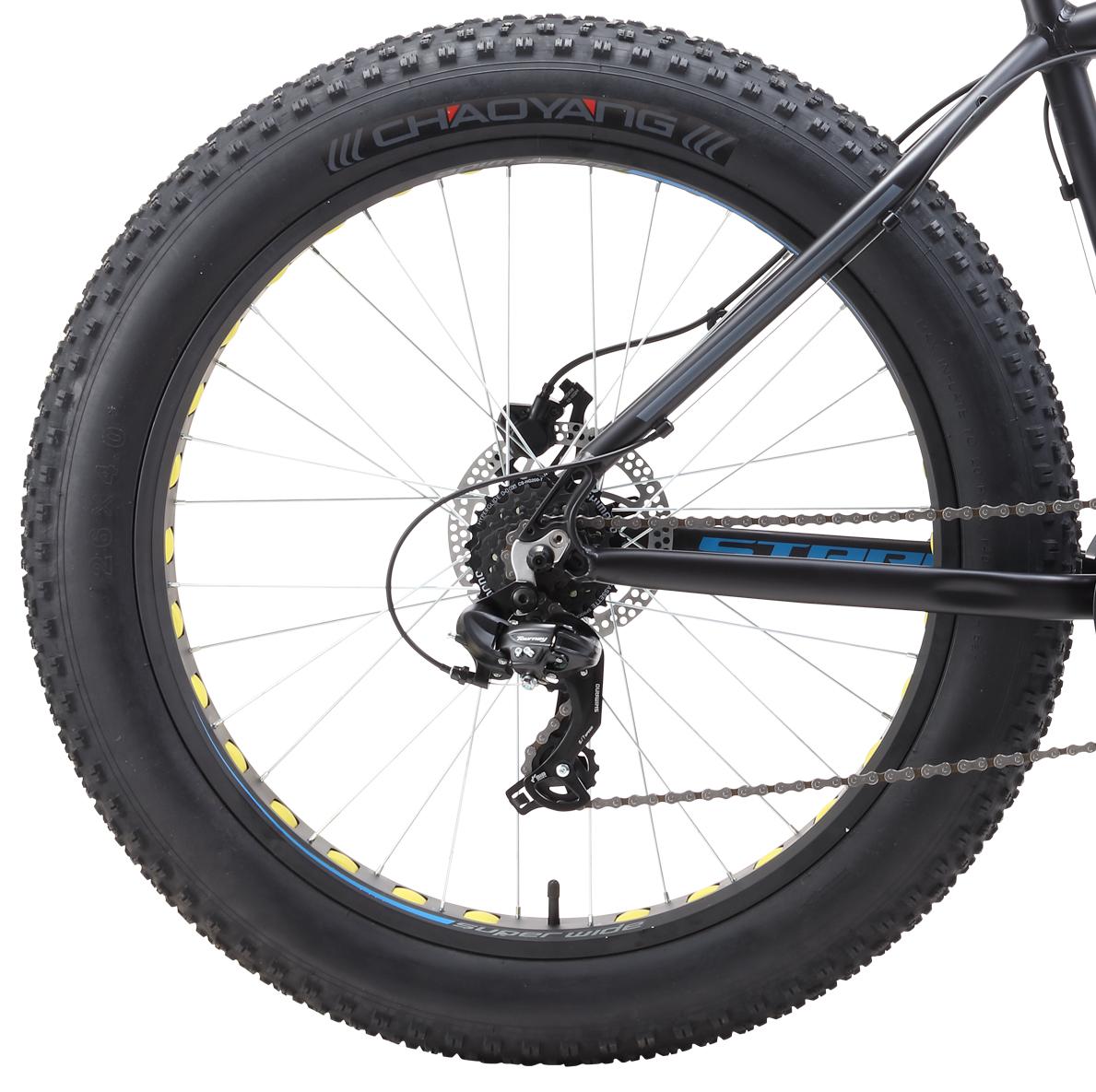 Велосипед Stark Fat 26.2 HD 2019 Черный/Голубой/Серый