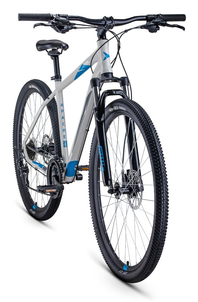 Велосипед Forward Apache 29 3.2 Disc 2021 Серый/Синий