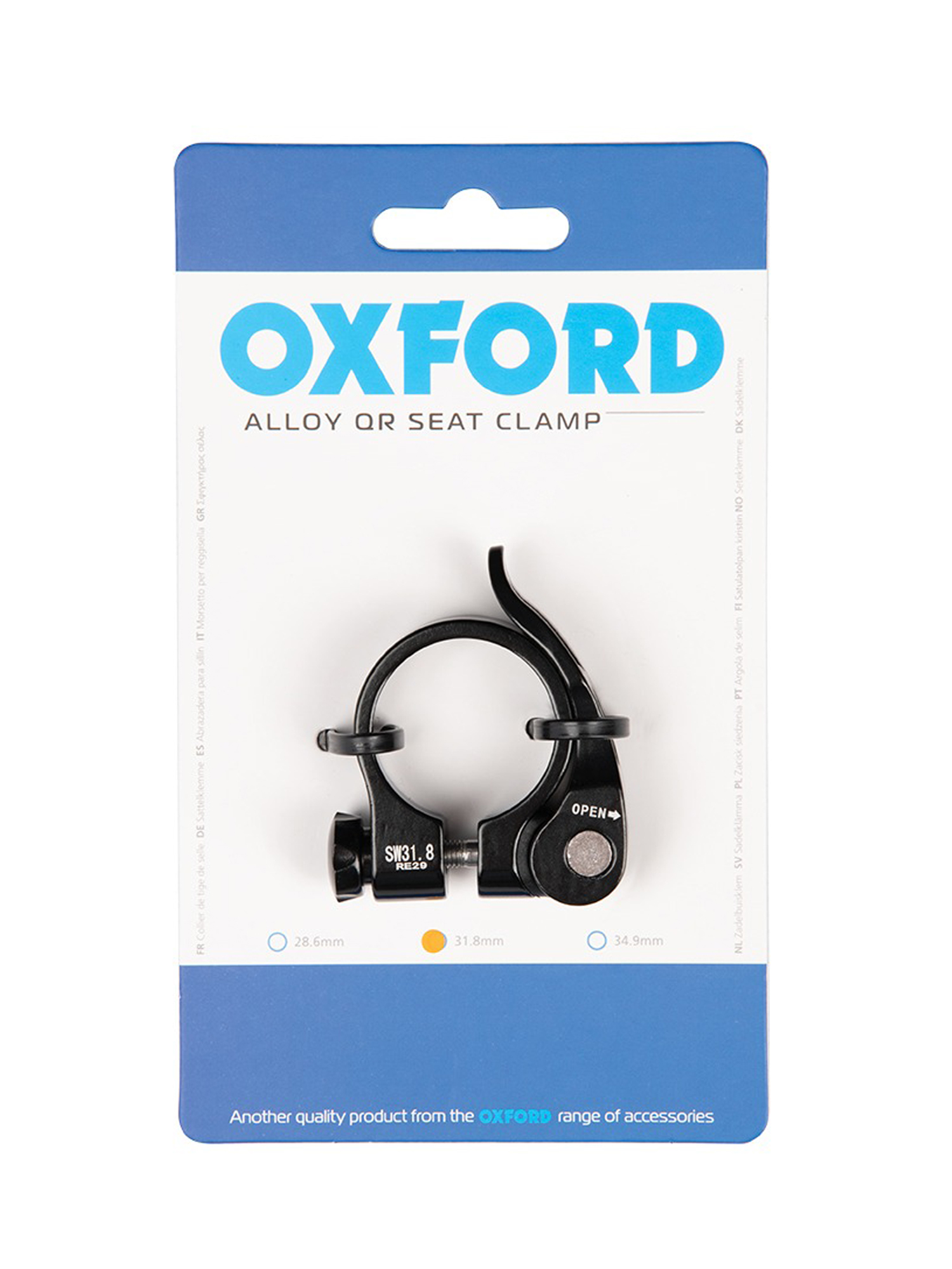 Подседельный хомут Oxford Seat Clamp QR Alloy 31.8mm Black