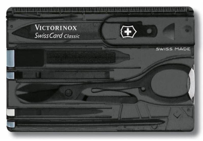 Мультиинструмент Victorinox SwissCard Classic (0.7133.T3) черный полупрозрачный