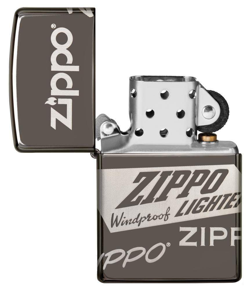 Зажигалка Zippo Classic Black Ice чёрная-глянцевая