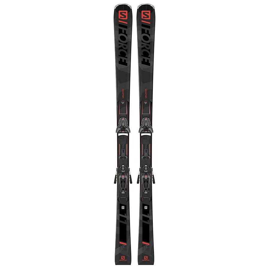 Горные лыжи с креплениями SALOMON 2020-21 E S/FORCE 11 + Z12 GW Grey/Black/Red F80