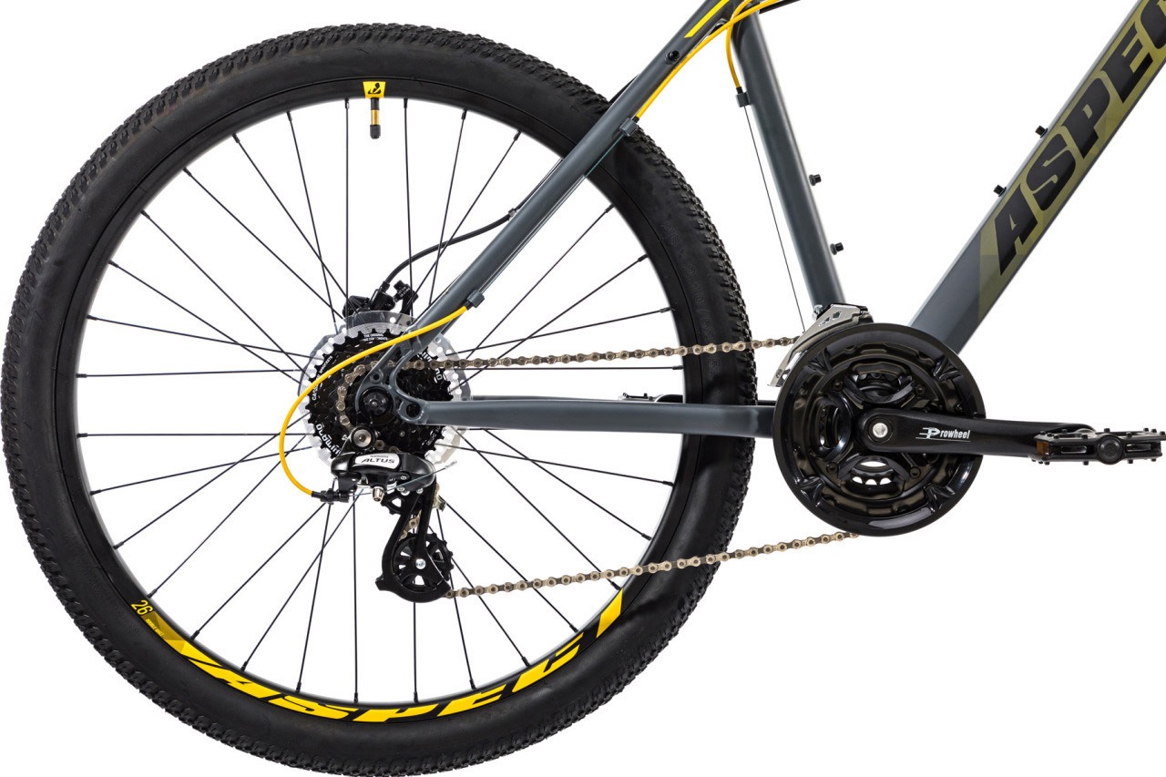 Велосипед Aspect Nickel 26 2021 серо-желтый