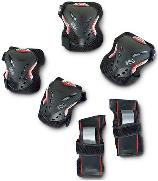 Комплект 3-х элементов защиты Fila FILA Junior Gear black/red