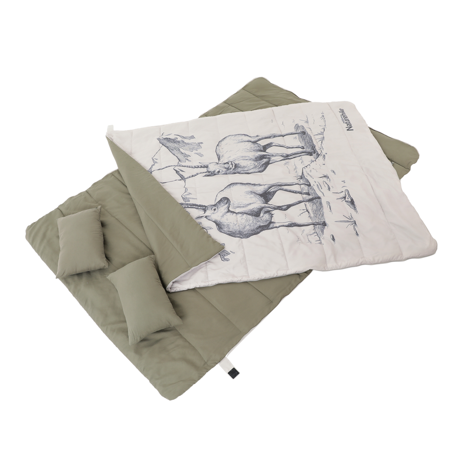 Спальник Naturehike Double sleeping bag pattern with pillow Tibetan Antelope
