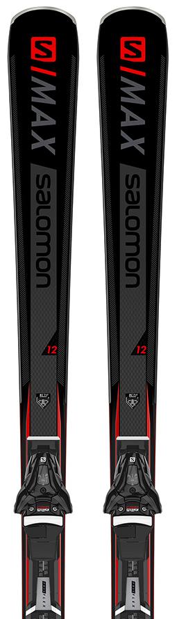 Горные лыжи с креплениями SALOMON 2019-20 S/Max 12 + Z12 Black/Red