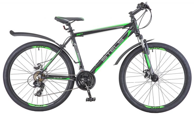 

Велосипед Stels Navigator 620 Md V010 26 2018 Black/green/anthracite