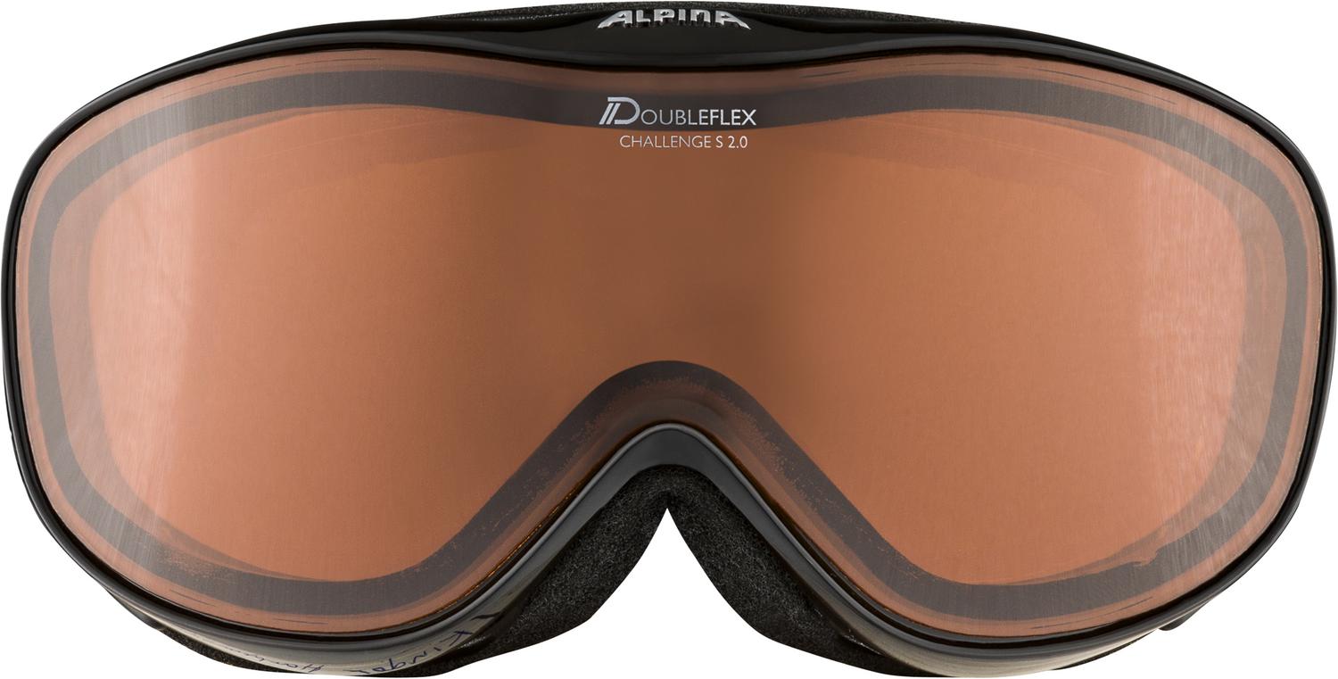 Очки горнолыжные ALPINA Challenge S 2.0 DH Black/Transparent