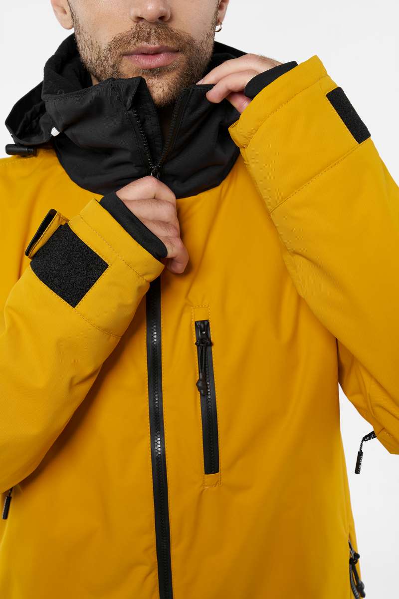 Куртка сноубордическая COOL ZONE 2020-21 Zoom черный/горчичный