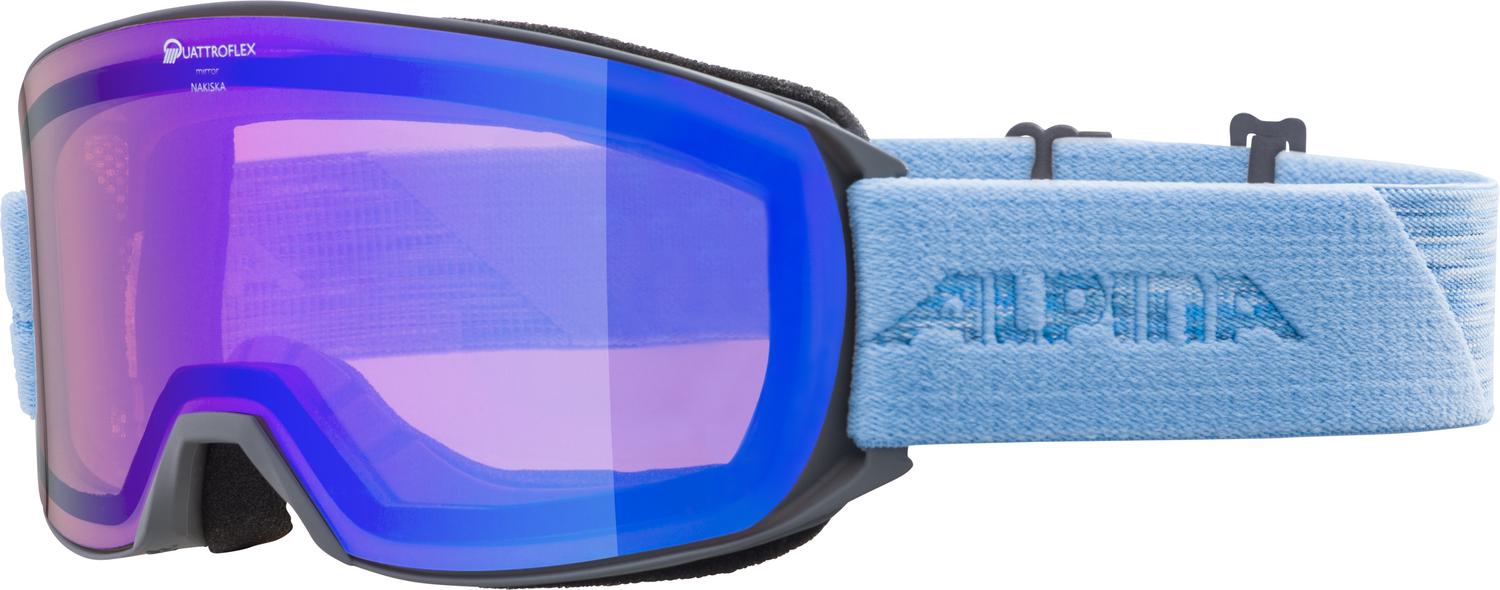 Очки горнолыжные Alpina 2020-21 NAKISKA grey-skyblue QHM blue