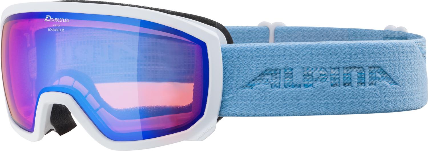 Очки горнолыжные ALPINA Scarabeo Jr. Q-Lite White-Skyblue/Blue S2