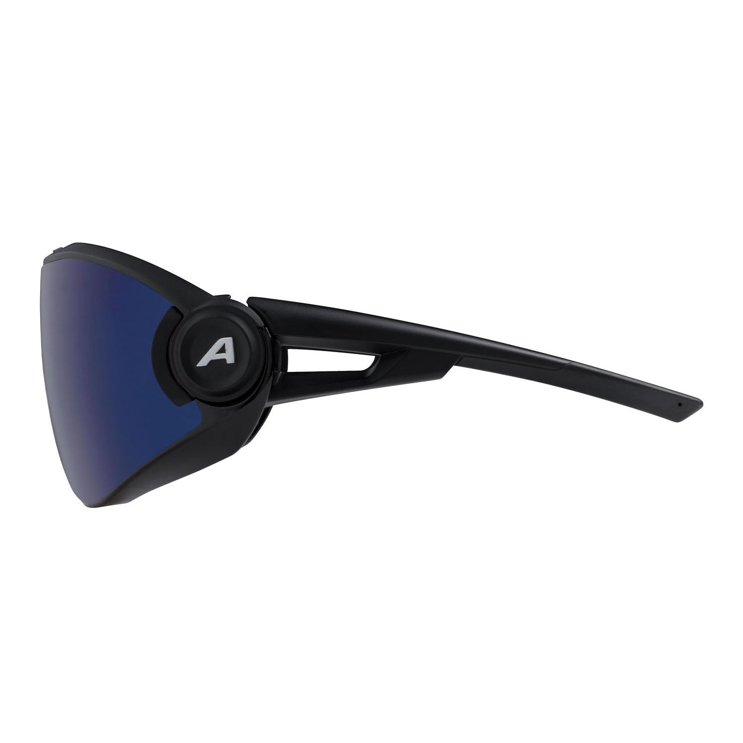 Очки солнцезащитные ALPINA 5W1Ng Q+Vm Black Matt/Quattroflex+Varioflex Blue Mirror Cat.3 Hydrophobic