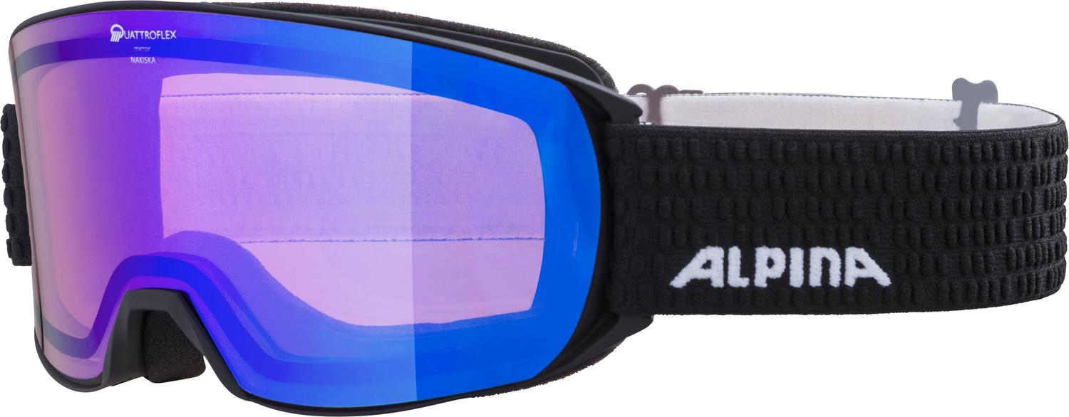 Очки горнолыжные Alpina 2020-21 NAKISKA black matt QHM blue
