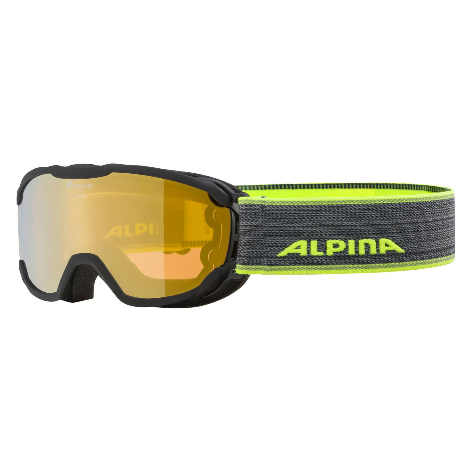 Очки горнолыжные ALPINA Pheos Jr. Q-Lite Black-Neon Matt/Q-Lite Gold S2