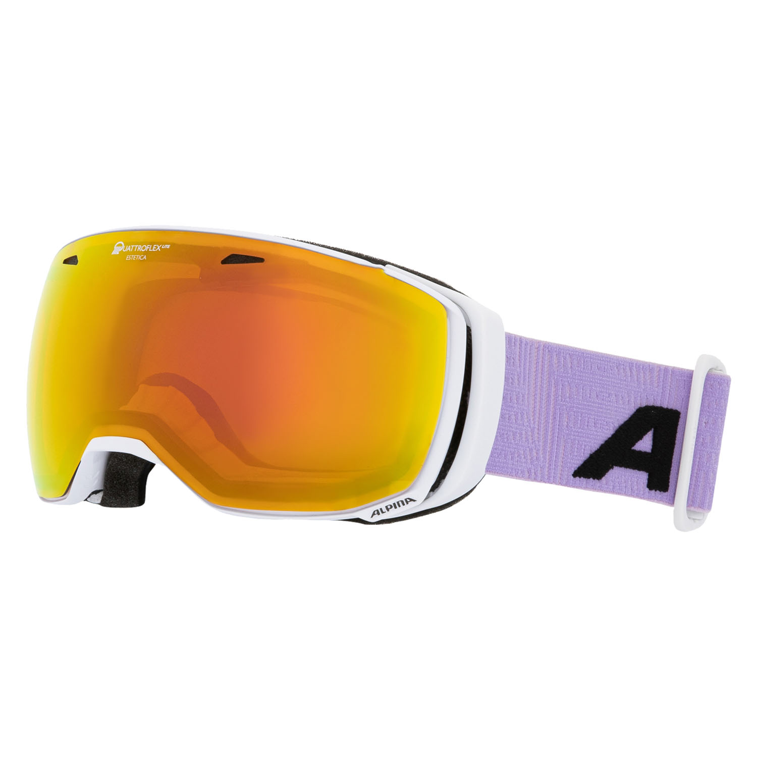 Очки горнолыжные ALPINA Estetica Q-Lite White-Lilac Matt/Q-Lite Rainbow Sph. S2