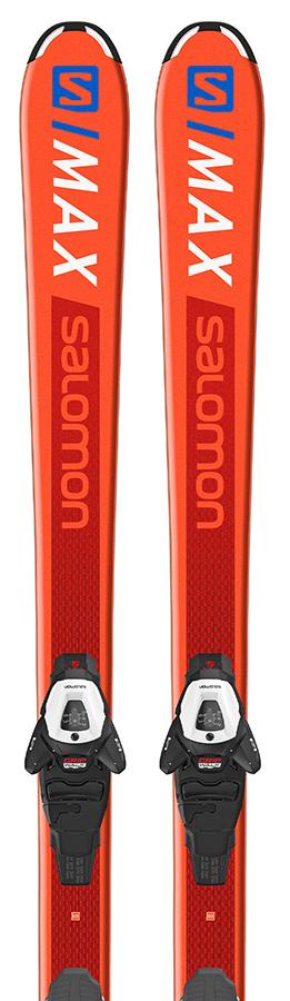 Горные лыжи с креплениями SALOMON 2019-20 S/Max Jr M + L6 Orange
