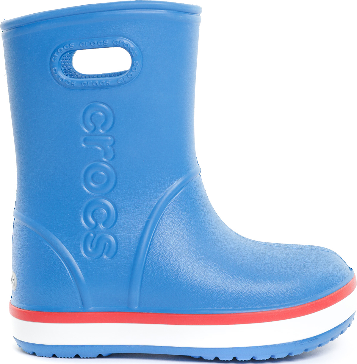 Сапоги резиновые Crocs Crocband Rain Boot Bright Cobalt/Flame