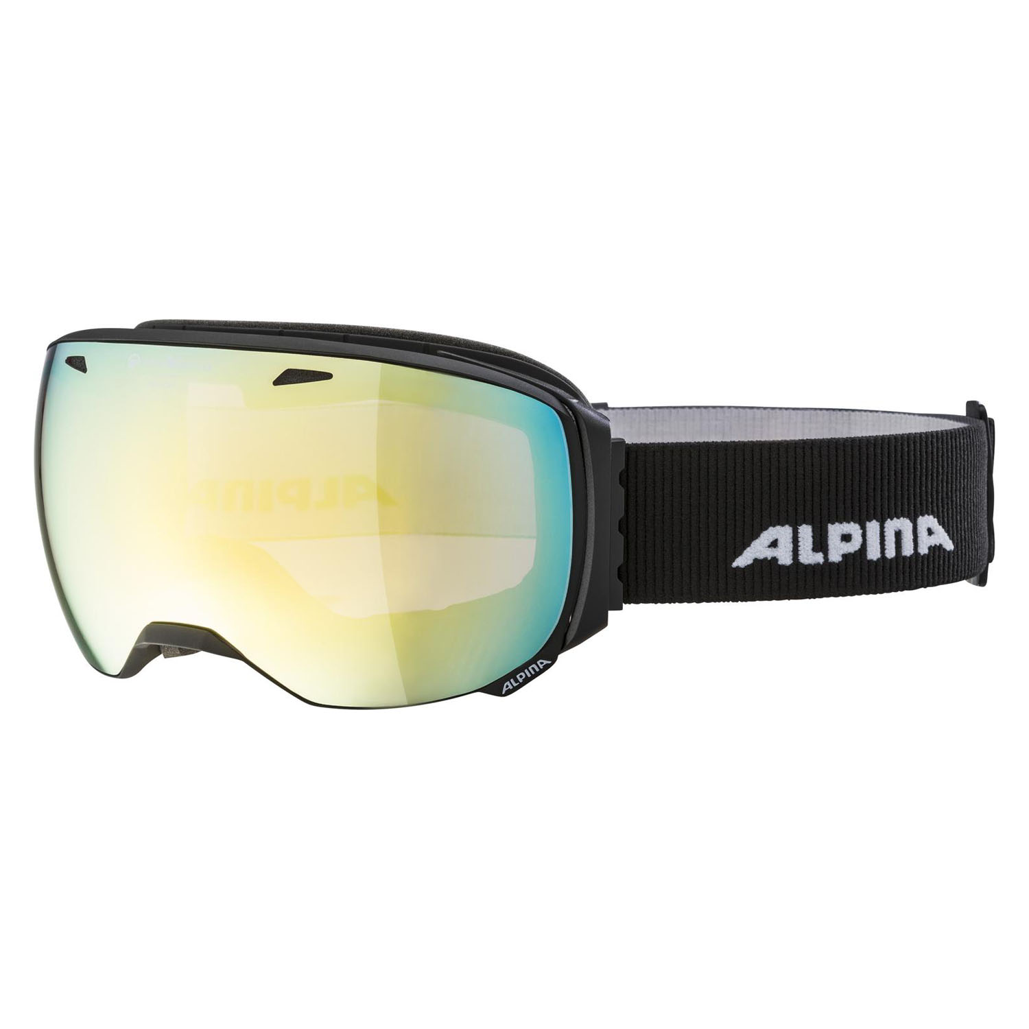 Очки горнолыжные ALPINA Big Horn Qv Black Matt/Qv Gold Sph. S2-3