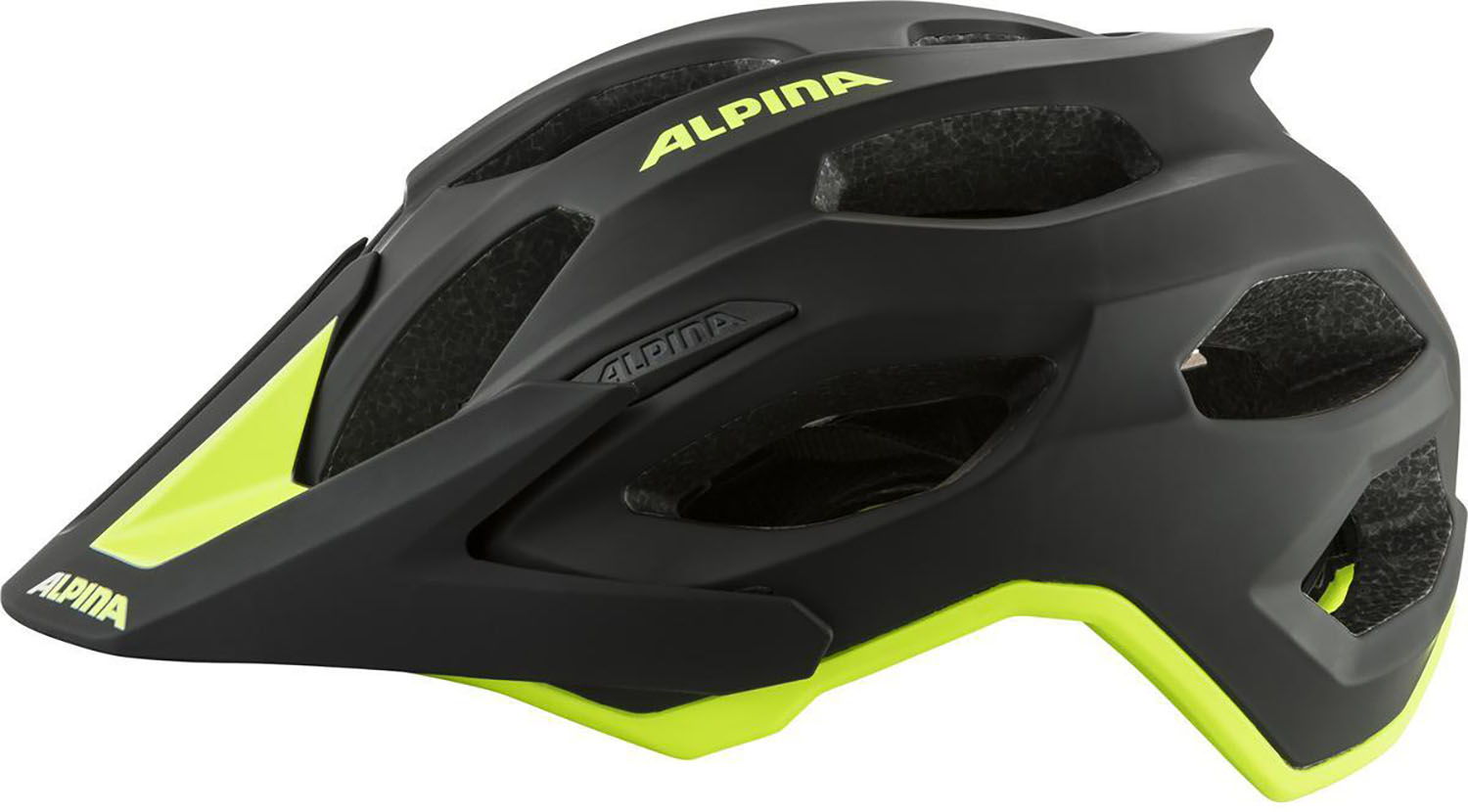 Велошлем ALPINA Carapax 2.0 Black-Neon Yellow Matt
