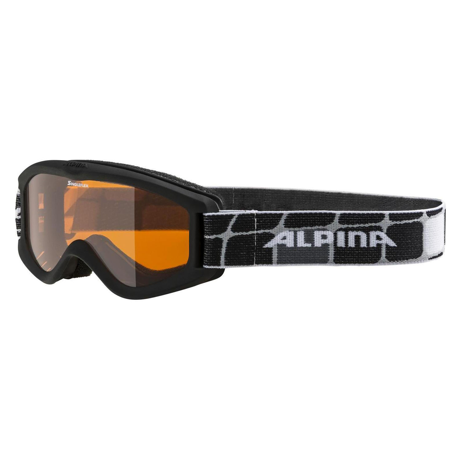 Очки горнолыжные ALPINA Carvy 2.0 Black Matt/Orange S2