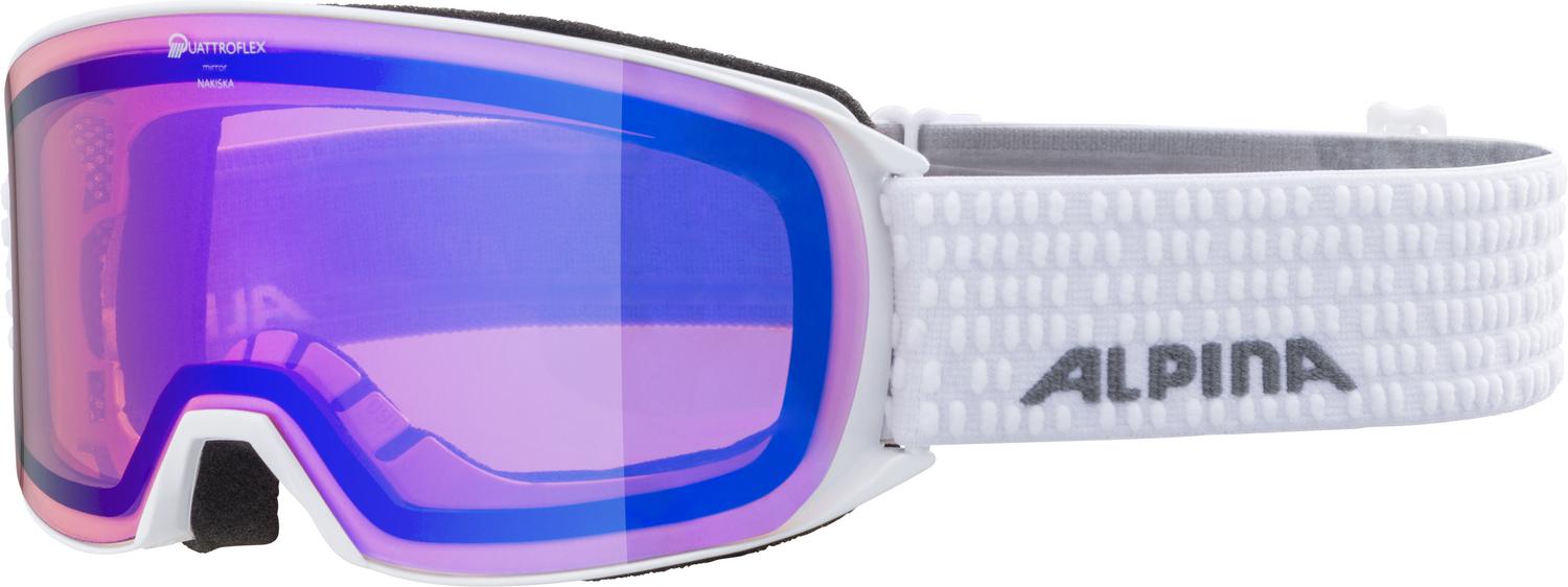 Очки горнолыжные Alpina 2020-21 NAKISKA white QHM blue