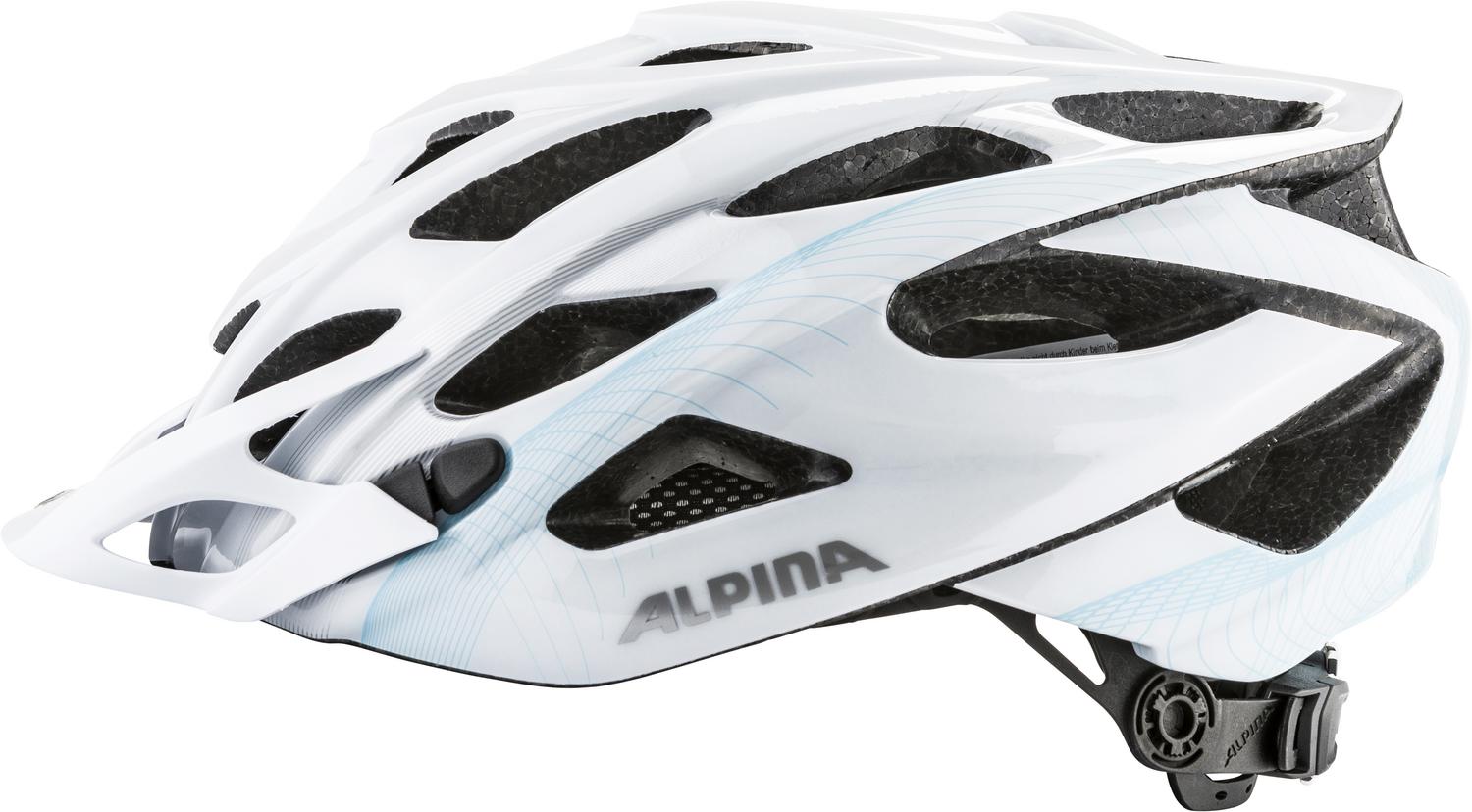 Велошлем ALPINA D-Alto White–Blue–Silver Gloss