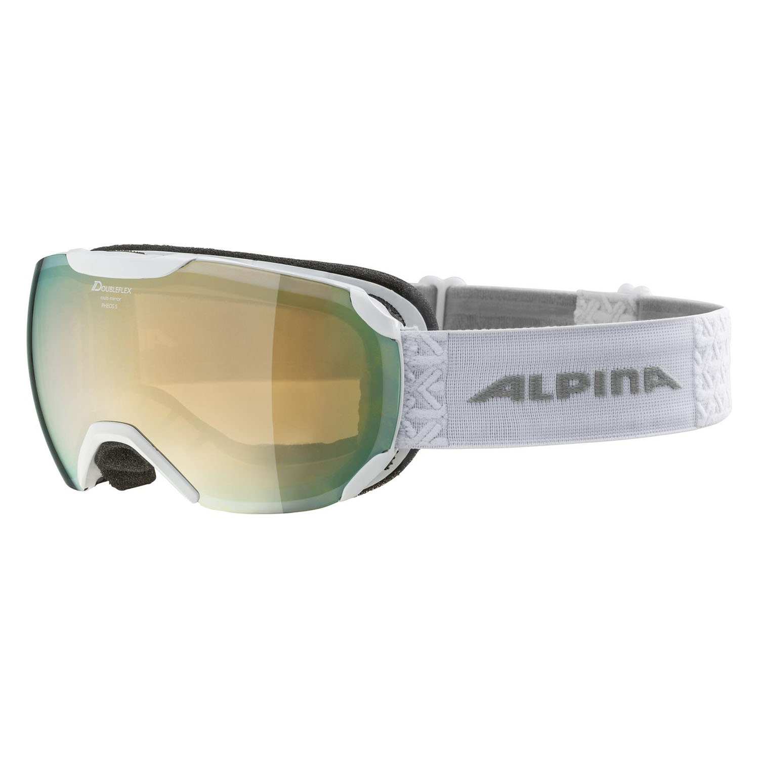 Очки горнолыжные ALPINA Pheos S Q-Lite White Matt/Q-Lite Mandarin Sph. S2