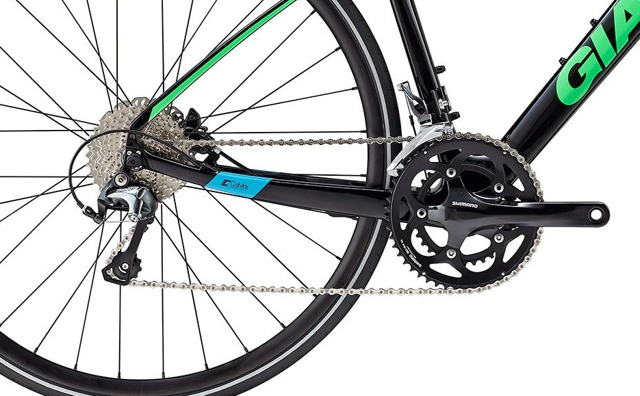 Велосипед Giant FastRoad CoMax 2 2017 Черный/Зеленый/Синий