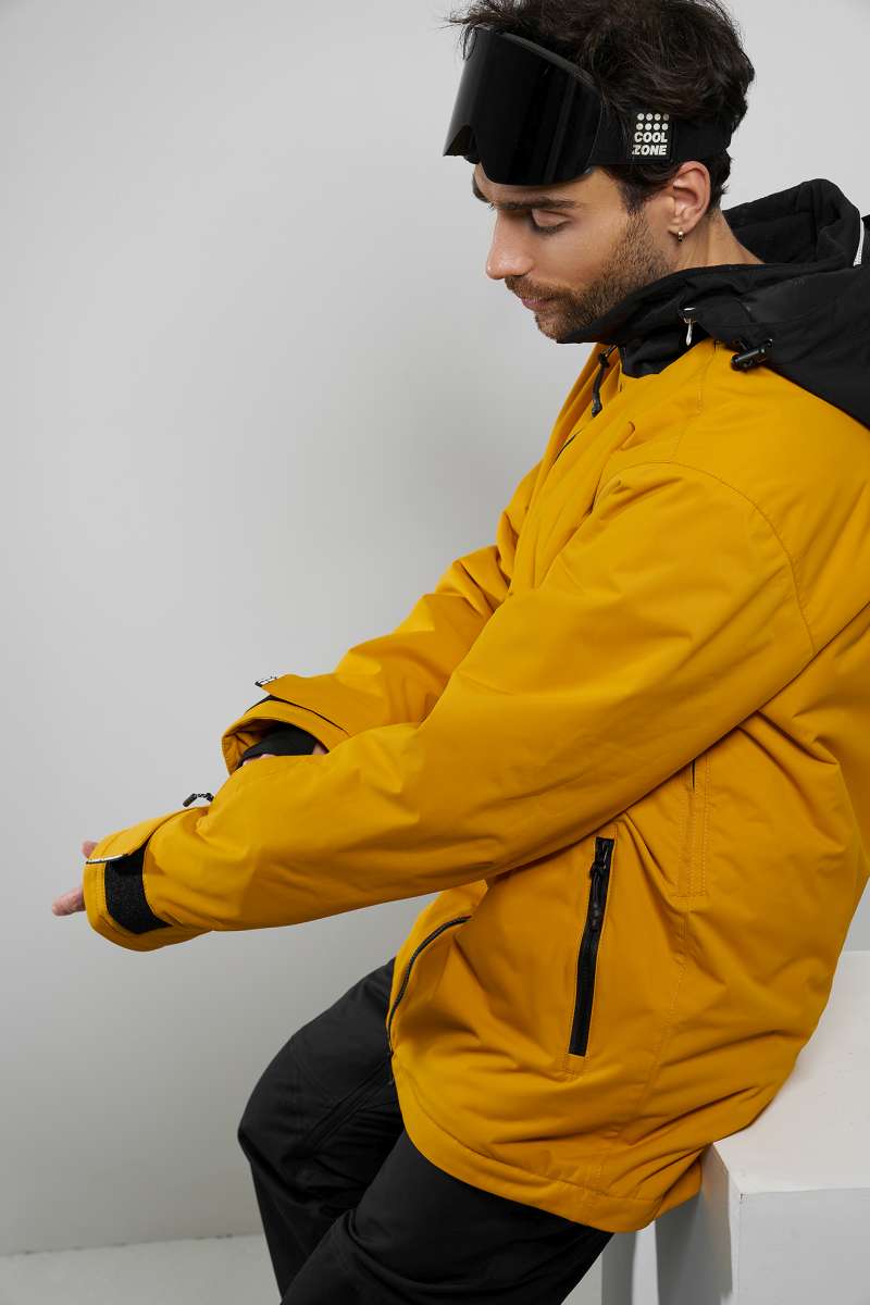 Куртка сноубордическая COOL ZONE 2020-21 Zoom черный/горчичный