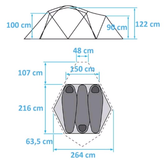 the north face ve 25 footprint