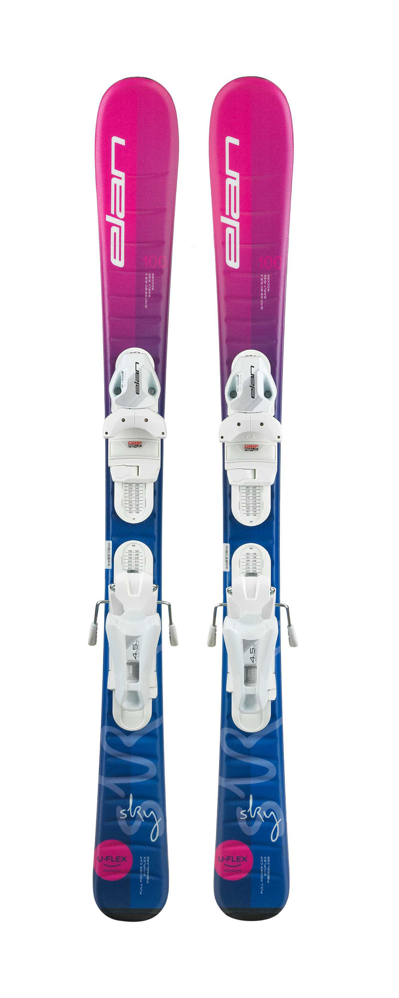Горные лыжи с креплениями детские ELAN Sky Jrs + El 4.5 Shift