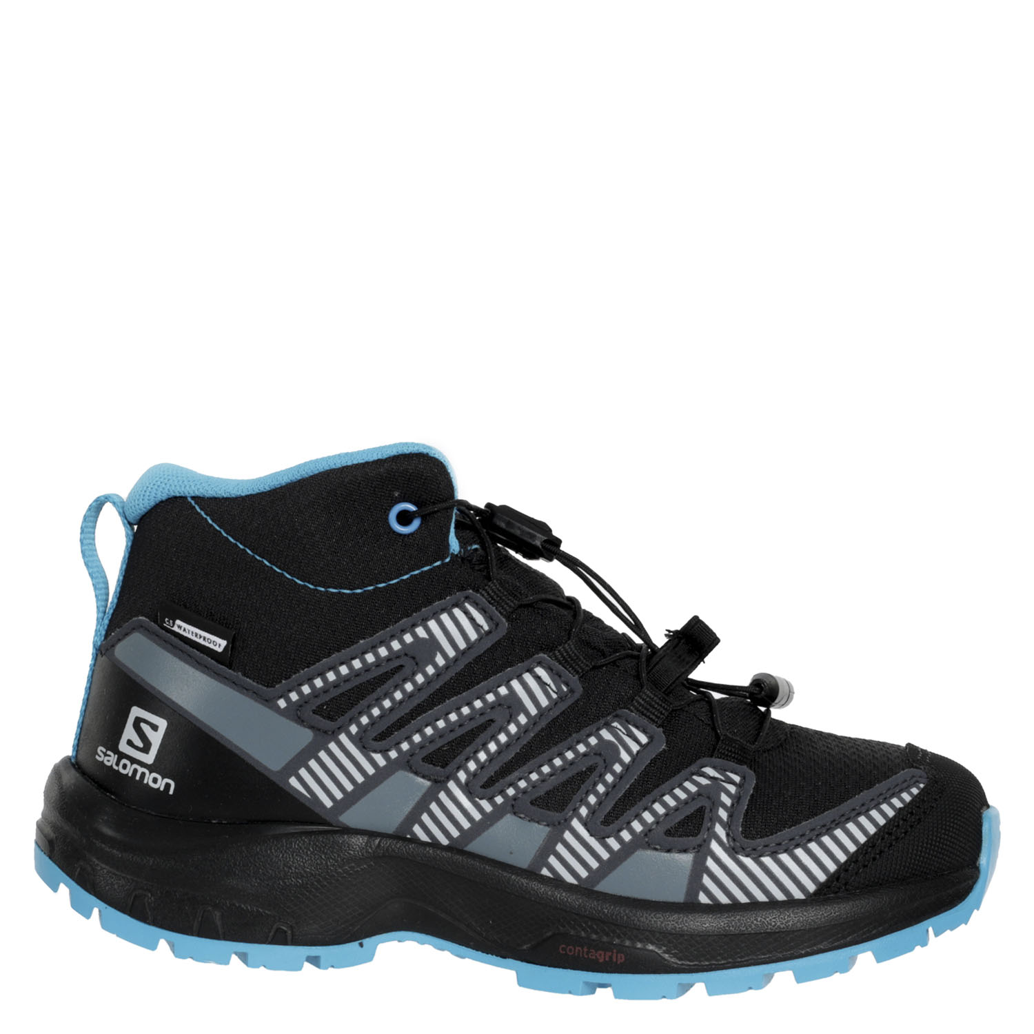 Треккинговые ботинки детские SALOMON Xa Pro V8 Mid Cswp J Black/Monum