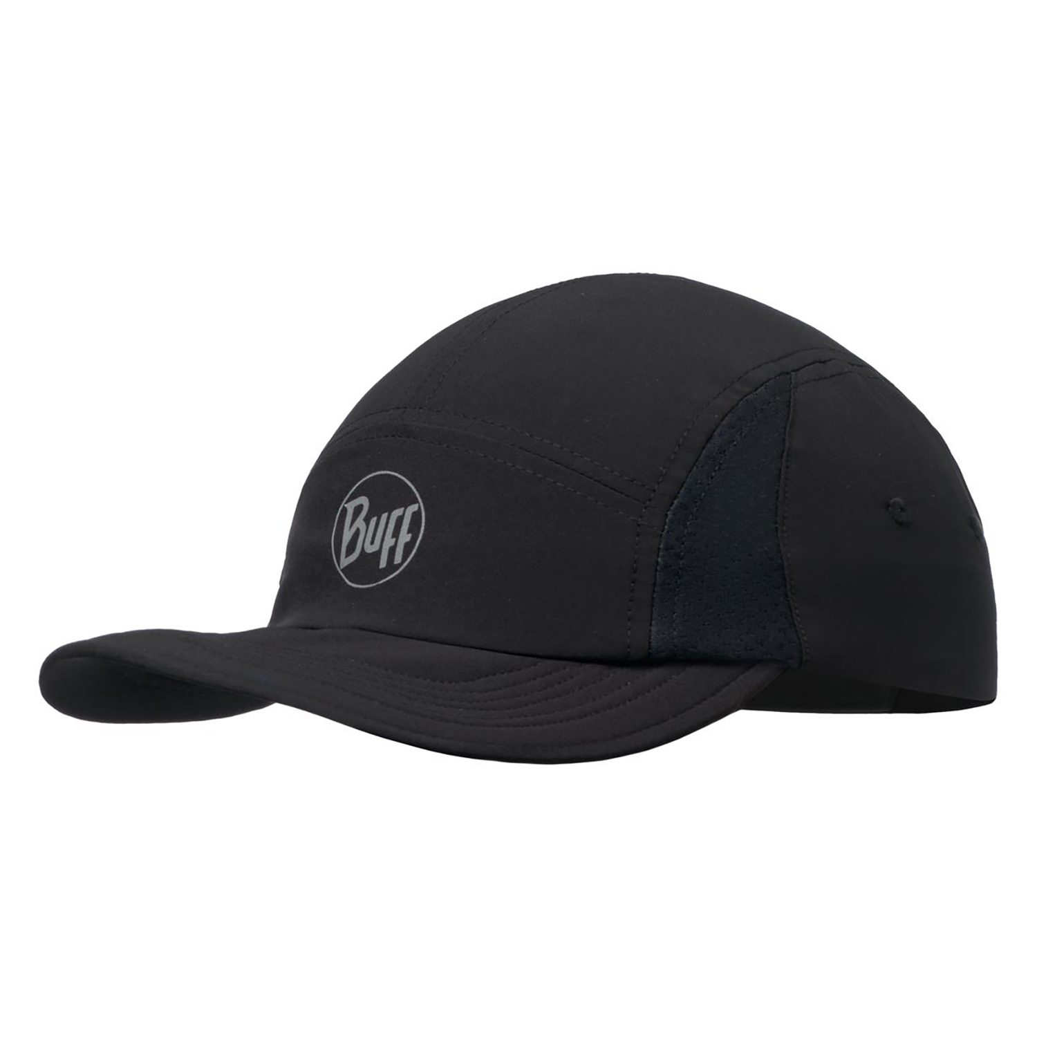 Buff 5 Panel Go Cap Solid Black