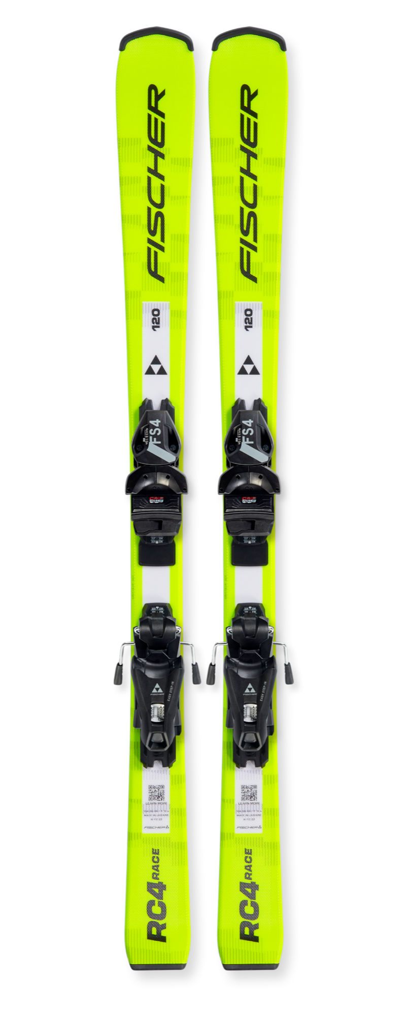 Горные лыжи с креплениями детские FISCHER RC4 RACE JR (100-120