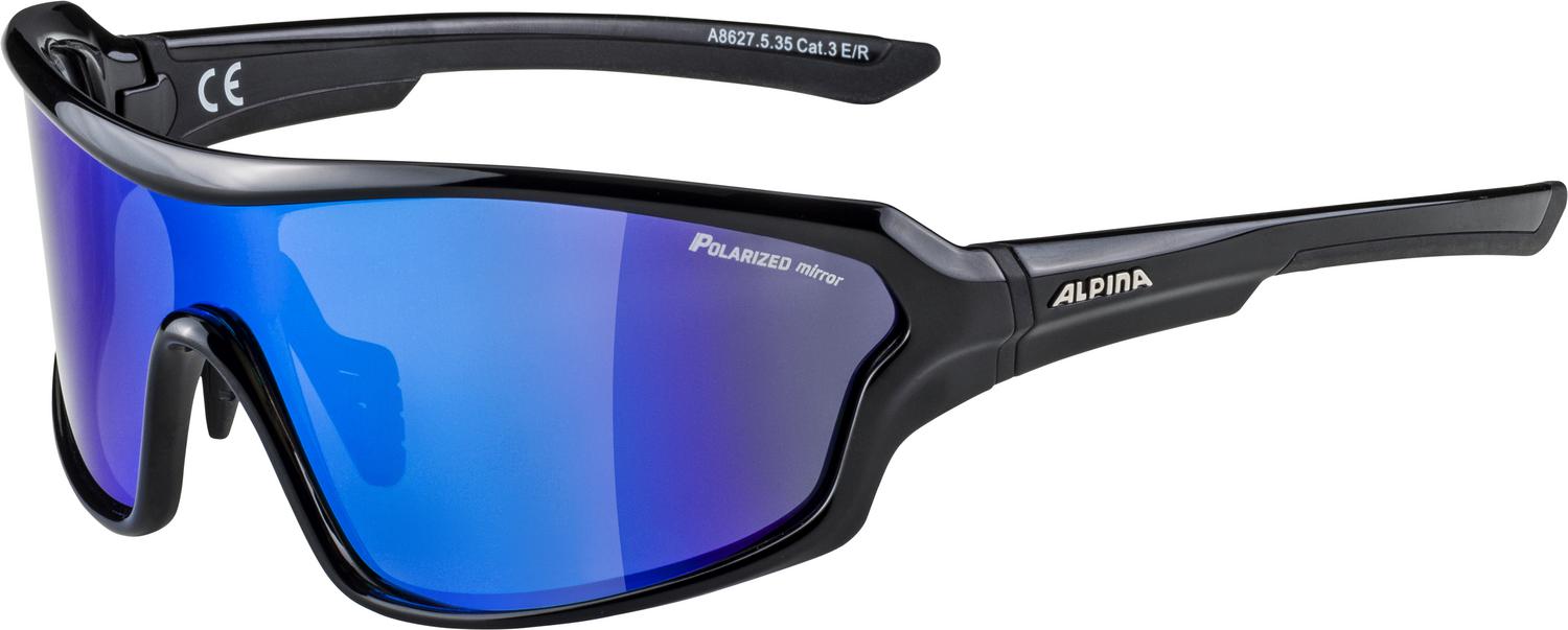 Очки солнцезащитные Alpina 2021-22 Lyron Shield P Black/Blue Mirror