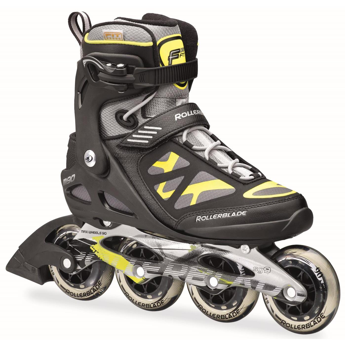 Роликовые коньки Rollerblade Macroblade 90 ST M Black/Yellow Fluo