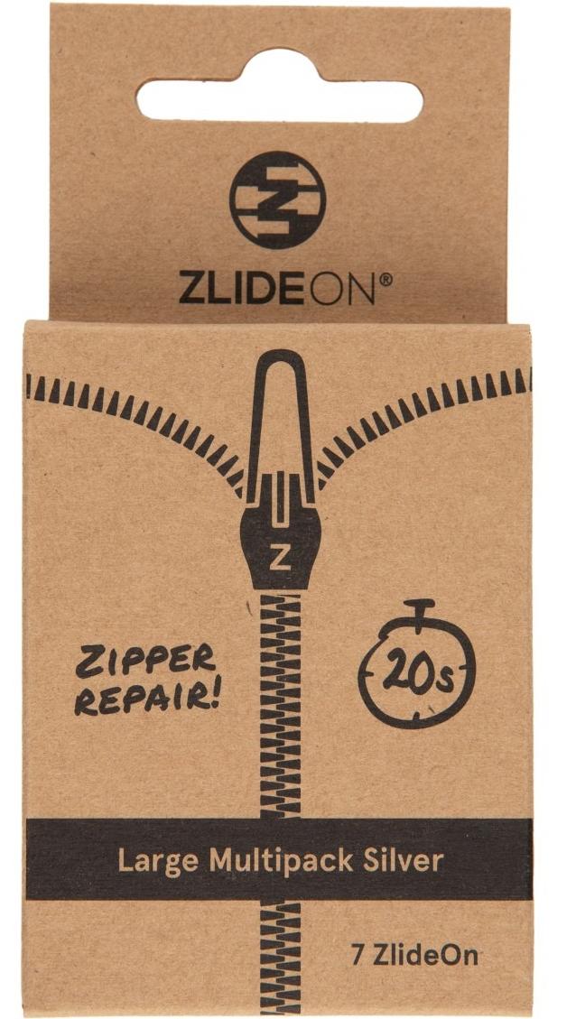 Набор бегунков для молнии ZlideOn Narrow Zipper XS, L, XL, Plastic Zipper L, XL, Metal Zipper L, Metal & Plastic Zipper XS Silver