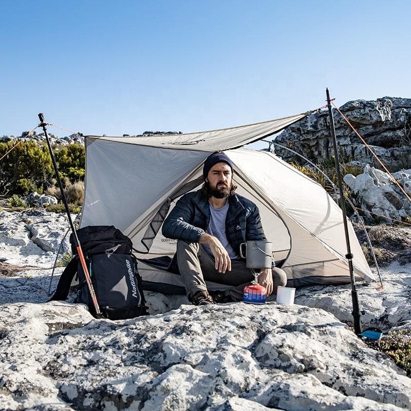 Палатка Naturehike Vik 15D Nylon Ultralight Outer Poles Tent 1 Person Upgrade White