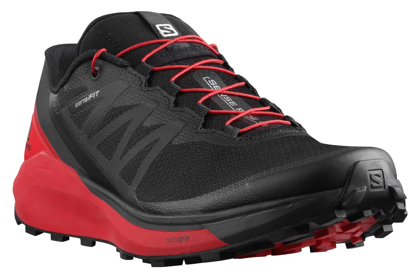 Беговые кроссовки SALOMON Sense Ride 4 Black/Goji Berry