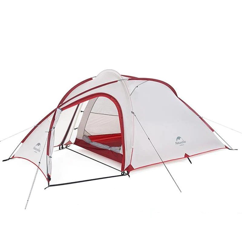 Палатка Naturehike Hiby One Big Bedroom 2-3 Man Tent 20D Grey/Red