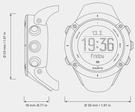 Часы Suunto AMBIT3 VERTICAL (HR) BLACK