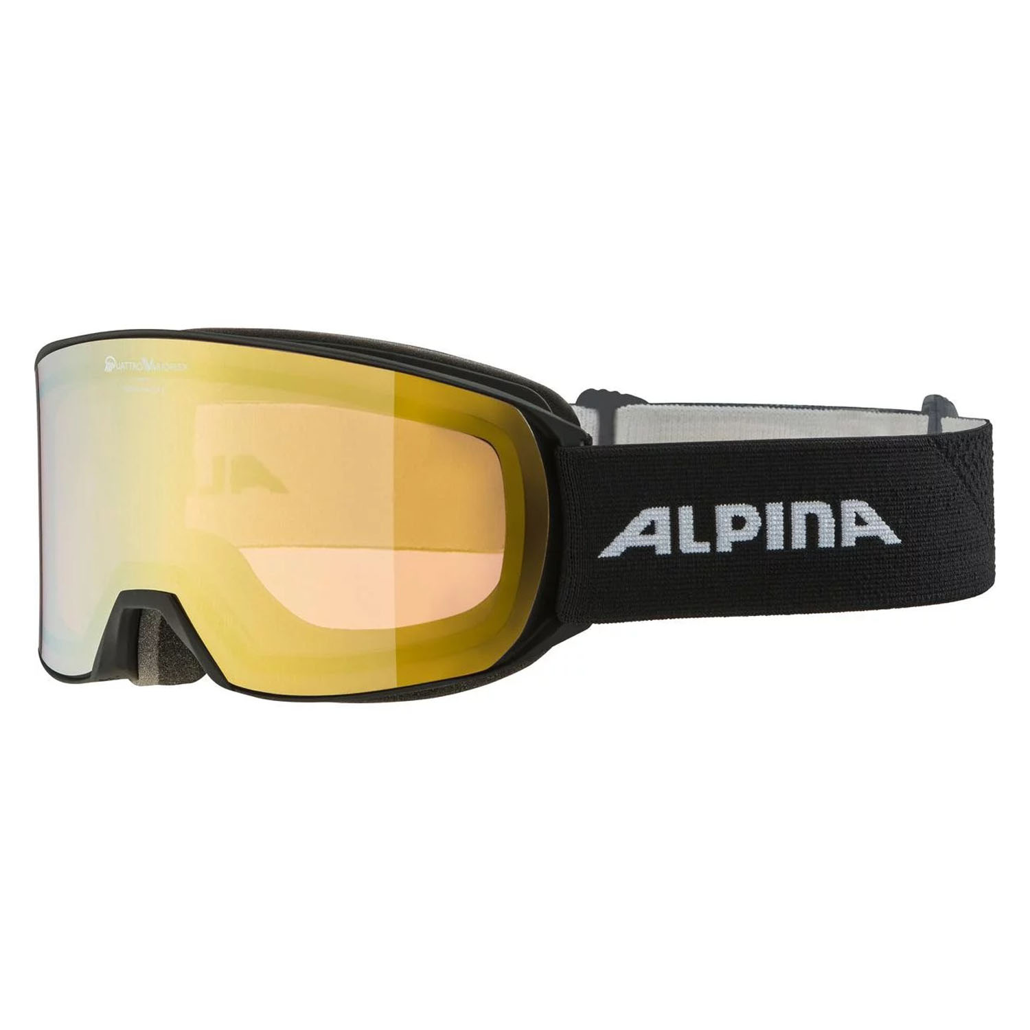 Очки горнолыжные ALPINA Nakiska Qv Black Matt/Qv Gold S2