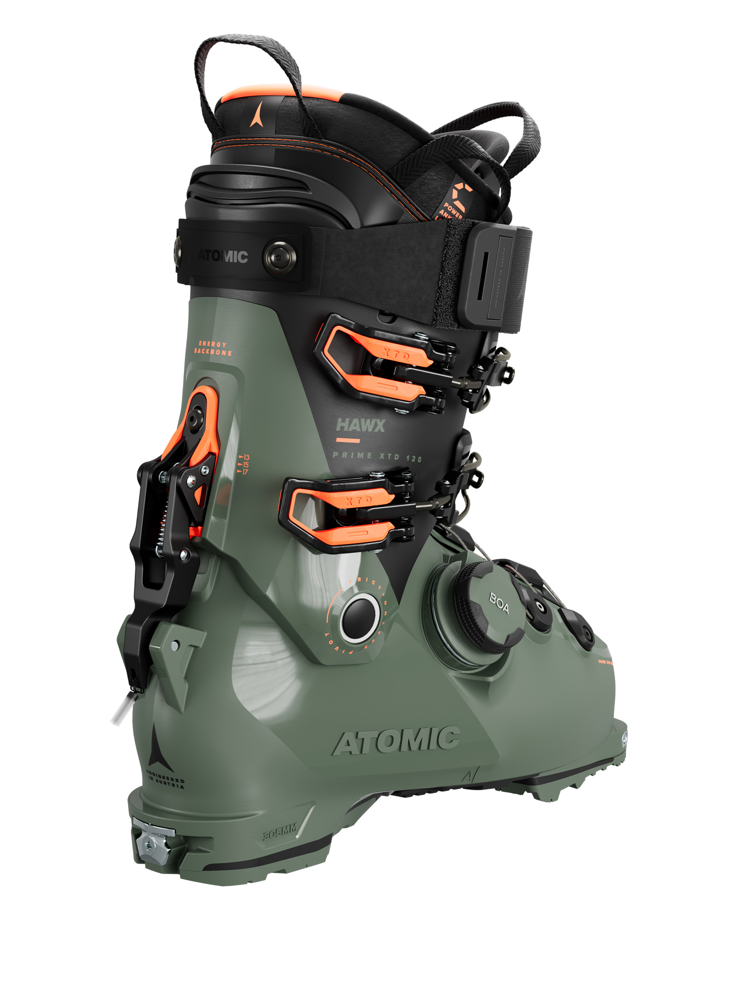 Горнолыжные ботинки ATOMIC Hawx Prime XTD 120 Boa GW Army Green/Orange