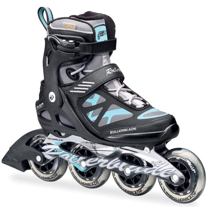 Роликовые коньки Rollerblade MACROBLADE 90 ST W BLACK/LIGHT BLUE